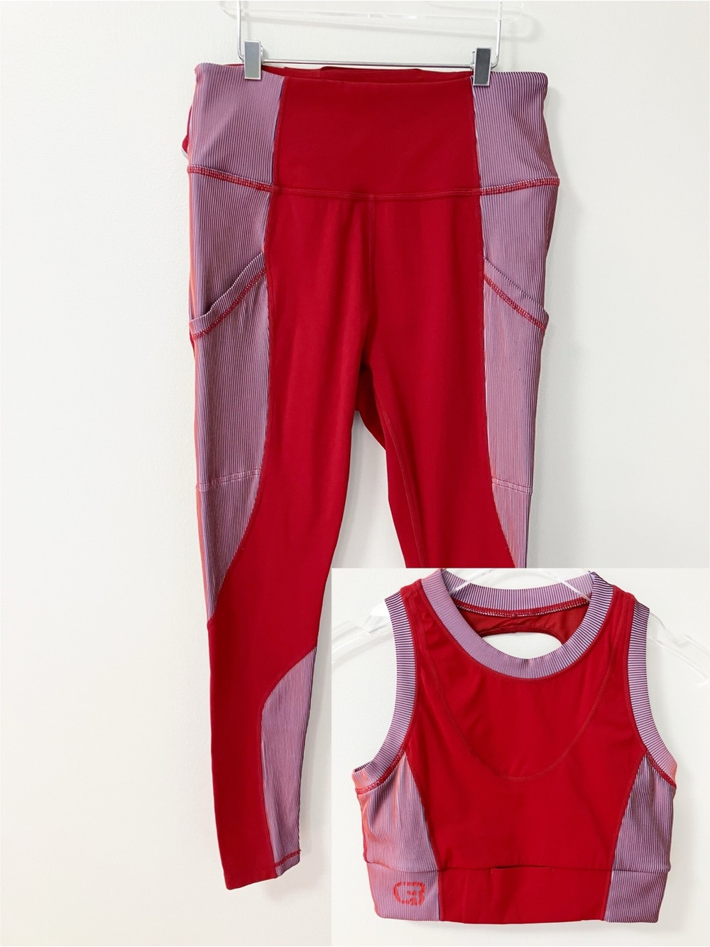 Free People | Red Hardio Cardio Set M Athletic Gym Pilates Running Workout Yoga